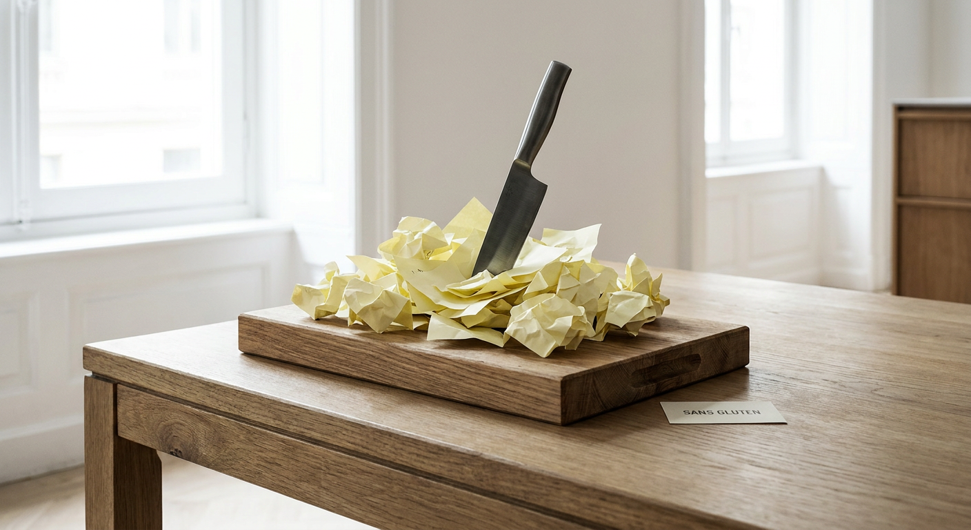 La fin du plateau repas triste