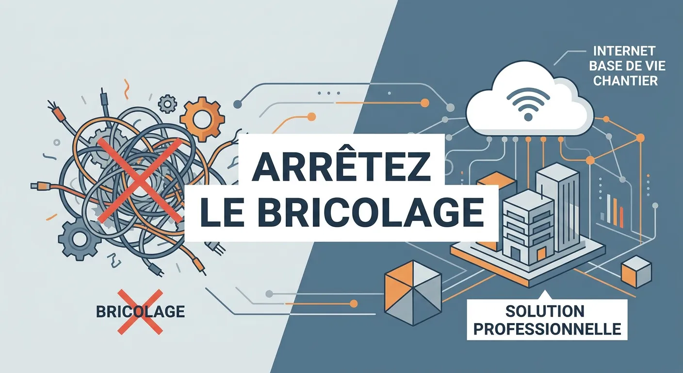 Internet base de vie chantier : Arrêtez le bricolage